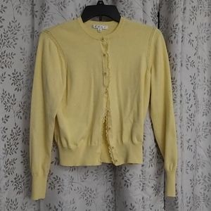 CAbi Yellow Birthday Cake Sprinkles Lace Cardigan
